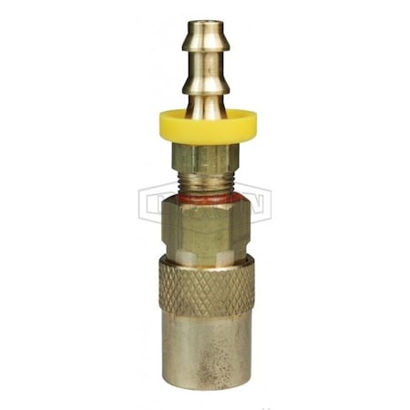 Dixon DQC CM Industrial Mold Interchange Unvalved Coupler, 1/2 in Nominal, Push-Loc Barb, Brass 4CMB6-B-E
